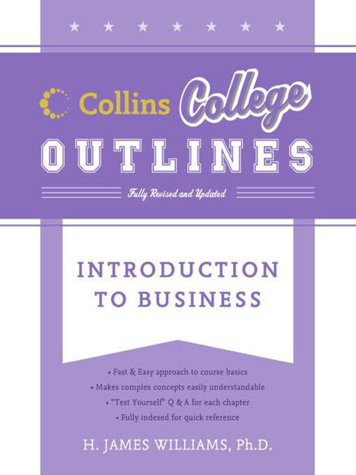 Title details for Introduction to Business by H. James Williams - Available